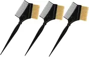 DECOMELODY 3pcs Pintail Comb for Hairdressing Professional Barber Supply Advanced Material Flexible Bristles for Even Dye Application Comfortable Grip for Men Women