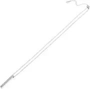 [OSALADI] Stainless Steel Diamond Necklace Pendant Necklace Necklaces Necklace Chains Necklace Men Stainless Steel Necklace for Women Men Necklace Chain Bar Necklace Silver Zircon