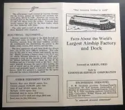 Original 1939 GoodYear Zeppelin Corp Pamphlet Details Of The Airship Factory