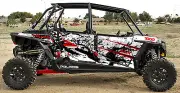 Polaris 1000 rzr 4 Red Schredder Graphic Kits Decal Wraps RZR 1000 4 Door Graph