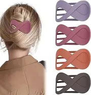 Flat Hair Clips, 3.35 Inch Curved Hair Claw Alligator Hair Clips Volume Strong Hold Banana Barrettes Hair Clamps Jaw Clips for Women