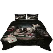 Cool Dogs Playing Cards Dogs Gambling Coverlet