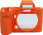 S5 II Case, BMAOLLONGB Fullbody Ultra-Thin Lightweight Rubber Soft Silicone Housing Case Bag Cover for Panasonic Lumix S5 Mark II (Orange)
