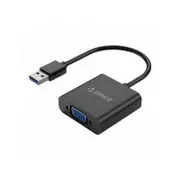 [UTV-BK] 0.15cm USB 3.0 to VGA Adapter, FL2000 56P Chip, Support 1920*1080P