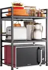 Expandable Microwave Oven Rack Shelf, Meraif Adjustable Width & Height Kitchen C