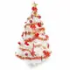 【預購】【摩達客】6尺180cm特級白色松針葉聖誕樹＋紅金色系配件（不含燈）（下單後5個工作天出貨）_廠商直送