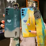 IPHONE11手機殼腕帶 IPHONE 12 PRO MAX X XS XR MINI 保護殼防摔 水彩掛繩手機殼 B