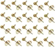 [Anneome] 40pcs Steel Ball Earring Diy Accessories Post Earring Studs for Jewelry Making