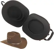 Cowboy Hat Box for Travel,Crush Proof Cowboy Hat Box Travel | Hat Storage, Hat Travel Case, Travel Hat Organizer for Most Cowboy Hat, Equipped with a Carrying Handle, Shoulder Strap Pochy