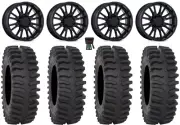 MSA ThunderLips 14" Wheels Black 30" XT400 Tires Polaris RZR Turbo S / RS1