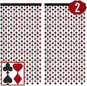 xo, Fetti Party Decorations Red and Black Casino Curtain - Set of 2 | Card Game Bachelorette Supplies, Vegas Birthday Photo Booth, Poker Party Backdrop