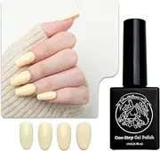 Sun&Beam Nails One-Step Gel Polish 3-in-1 | No Base or Top Coat Needed No Sanding UV/LED Compatible Easy Removal 15ml (#32 Creamy Sunshine)