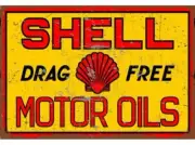 SHELL MOTOR OILS 600 X 400MM METAL SIGN HEAVY DUTY GREAT FOR MANCAVE