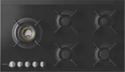 ASKO 90cm 5 Burner Gas on Glass Volcano Cooktop - Black