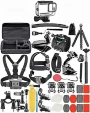 50 Accessories Kit for Gopro Hero 13 12 11 10 9 Black + Waterproof Housing Case