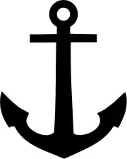 akachafactory Sticker Sticker Macbook Laptop Car Moto Anchor Marin Black Boat