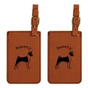 L1437 Basenji Standing Luggage Tags 2Pk FREE SHIPPING 200 Breed Available