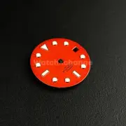 28.5mm Red Watch Dial Green Luminous for SEIKO NH35 Watch Movement Parts