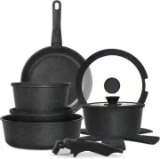 Pots and Pans Set Non Stick, 15pcs Kitchen Cookware Sets, Dishwasher/Oven/Fri...
