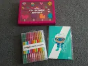 NEW- Smiggle Bulk Pack - Crayons set, Notepad, collectable erasers,