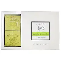 在飛比找PChome24h購物優惠-Tilley百年特莉木蘭花&綠茶植物皂4入禮盒(4x50gm