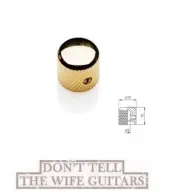 1-EMG Gold Flat Metal Dome Knob For 6mm Shaft Potentiometers
