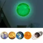 Luminous Planet Wall Stickers for Kids Room Glow in the Dark Planet Sticker 30cm