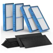 Replacement Filters for HAPF30AT & HAP242-NUC, 4 HEPA + 8 Carbon Booster Filters