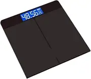 Digital Body Weight Bathroom Scale, Digital Weight Scale USB Charging LCD Bathroom Scale Weight Monitor Body Fat Scale Highly Accurate(Black)