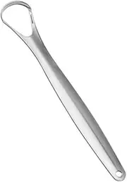 Stainless steel tongue scraper, tongue coating brush, cleaner, oral care, tongue plate removal (silvery)