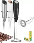 Milk Frother Handheld Battery Operated Electric Foam Maker, Drink Mixer with Sta