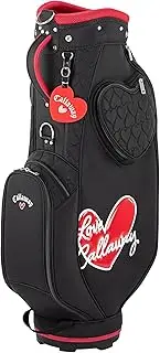 Callaway CRT Love Callaway WHT 25 Caddy Bag, 8.5 Type, 46 Inches, 5.4 lbs (2.9 kg), 5 Splits, White, Women’s
