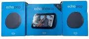 1 Echo Show 5 3rd GEN 5.5" HD Screen & 2 Echo POP SMART Speakers 3 Pcs Bundle Ok