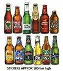 SET OF BEER BOTTLES XXXX Gold Beer VB Beer Can Sticker Bar Fridge Car sticker