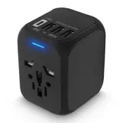 5A International Universal Travel Adapter 3 USB & Type-C Charger Converter Plug