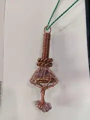 Tree Of Life Amethyst 1/16 Sacred Cubit Tensor Ring Pendant Necklace. 144mhz
