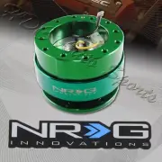 NRG Green Aluminum Ball Lock 6-Hole Steering Wheel Gen 2.0 Quick Release Adapter