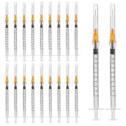 50 Pack 1Ml Syringes with Needles - 25G 1 Inch Needles, Individually Sealed, Lab Supplies