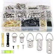 Swpeet 601Pcs Heavy Duty Picture Hangers Kit with 1 Mini Gradienter, Assorted Picture Hangers Hooks with Screws Kit for Home Office Photo Picture Painting Hanging Solutions with Box - 7 Models