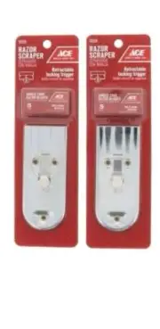 (2) Retractable Locking Razor Scraper & Blades Set ~ New ~ Fast Shipping