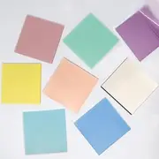 Masper 6 Pads/300 Sheets Transparent Sticky Notes in 6 Colours, 7.5cm x 7.5cm Clear Sticky Notes, Quality Waterproof Sticky Notes Memo Pads