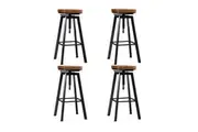 Levede 4x Wooden Vintage Industrial Bar Stools