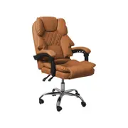 Levede Gaming Chair PU Leather Recliner Brown