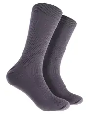[Mitch Dowd] Plain Rib Bamboo Crew Socks in Denim