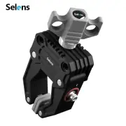 Tripod Clamp 1/4" 3/8" Thread Holes Aluminium Arm Clamping Rigs Light Stand