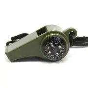 Hiking 3 in1 Outdoor Camping Emergency Survival Gear Whistle Compass Thermometer