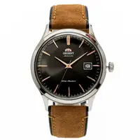 在飛比找PChome24h購物優惠-【ORIENT 東方錶】紳士復古自動上鍊機械皮革腕錶/棕x灰