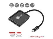 SIIG 1x2 USB-C to HDMI 4K60 MST Hub Splitter CE-DP0T11-S1