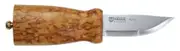 Helle Nying - 70mm Triple Laminate Stainless Steel Knife (Curly Birch Handle with Leather Sheath)