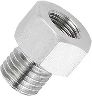 NPT 1/8 Female to Metric M12X1.5 Male Fitting Adapter, Aluminium Alloy Construction, Precision Machined Threads, Stable Performance, Washer Included, Easy Install with Precise